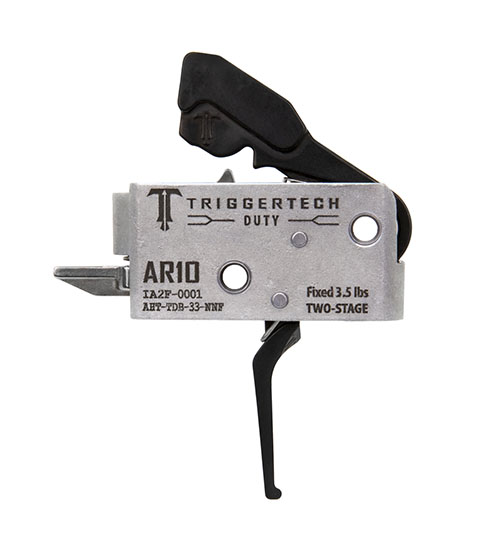 El AR-10 Duty Trigger de TRIGGERTECH ofrece fiabilidad robusta, un recorrido más largo y un reinicio más potente, ideal para operadores MIL/LE.